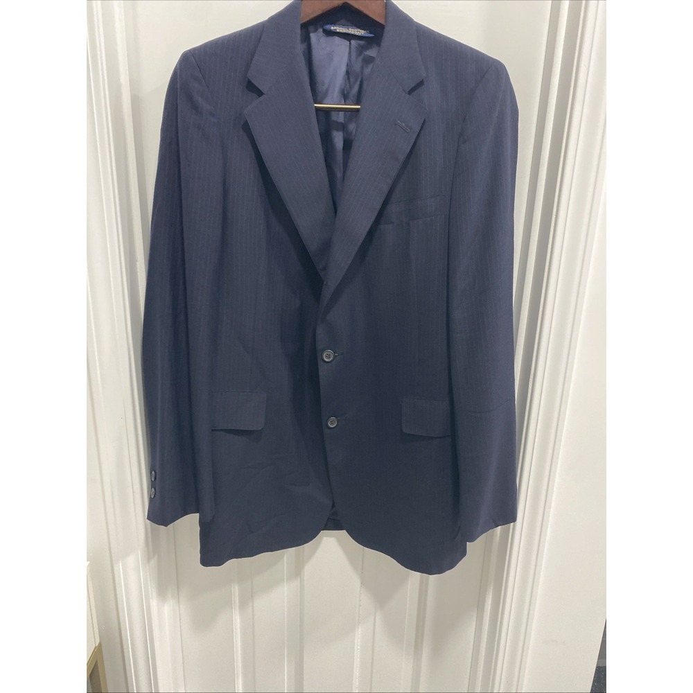 Brooks Brothers Mens Sport Coat Blazer Navy Pin Stripe Size Read